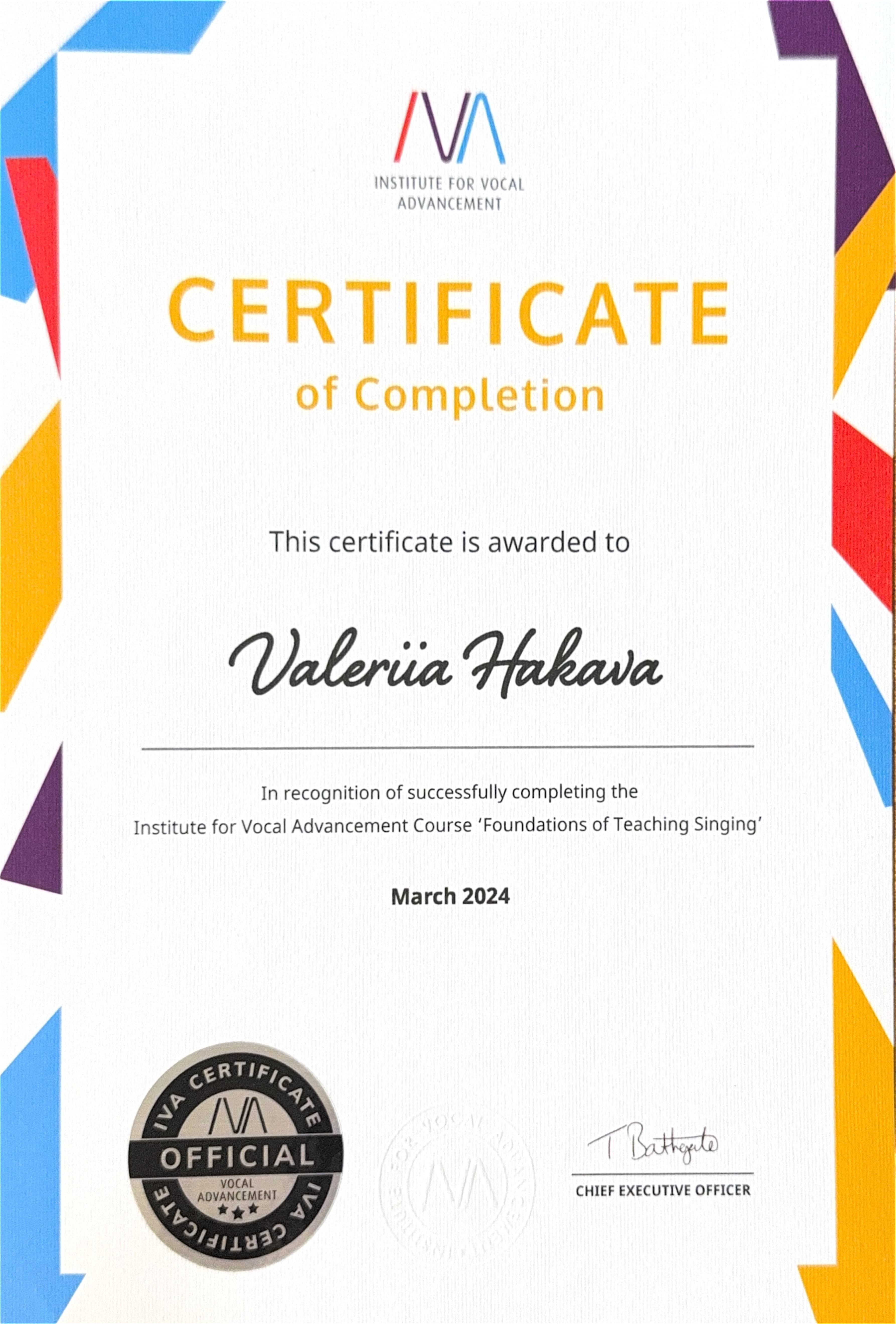 Certificate preview